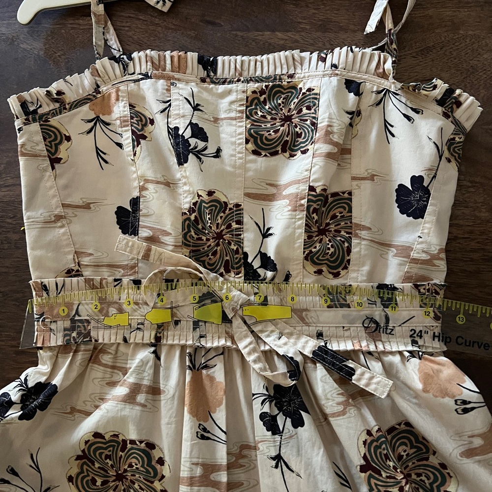 Ulla Johnson Cream and Black Floral Dress